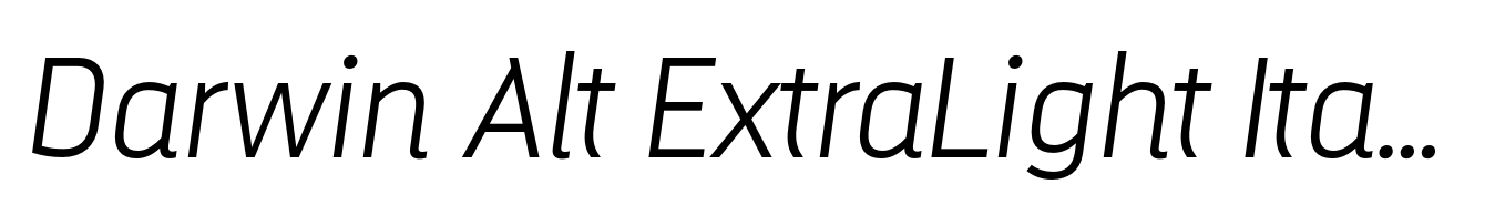 Darwin Alt ExtraLight Italic